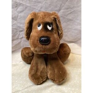 Snuggables RALPH Vintage 1983 Plush Dog Stuffed Animal Toy Heartline Brown